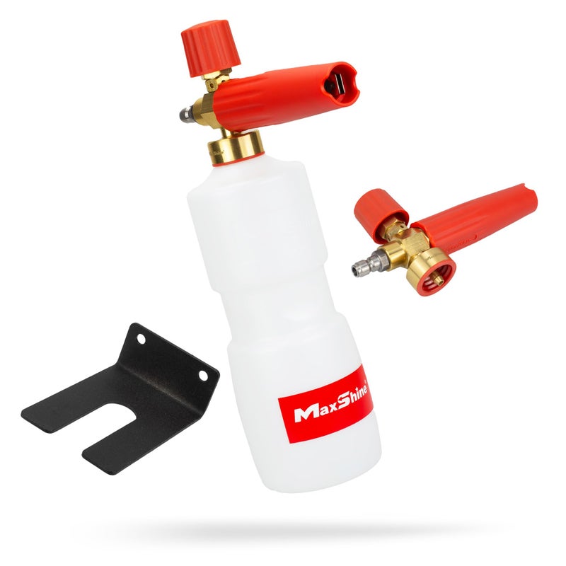 Maxshine Universal Snow Foam Cannon w/Wall Mount - 1/4â€ Quick Connect Premium Foam Gun for Pressure Washer, Ideal for Car, Home, Boat, Motorcycle & RV Wash - Premium Auto Detailing Accessories - Image 1